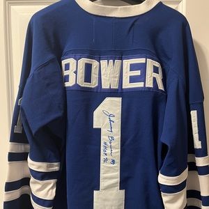 Johnny Bower Autographed Toronto Maple Leafs Jersey